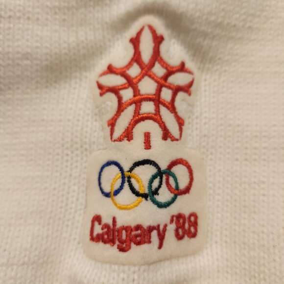 Calgary 88 Winter Olympics Hat Beanie Shell Winter Hat Canada Official Toque - Picture 7 of 8